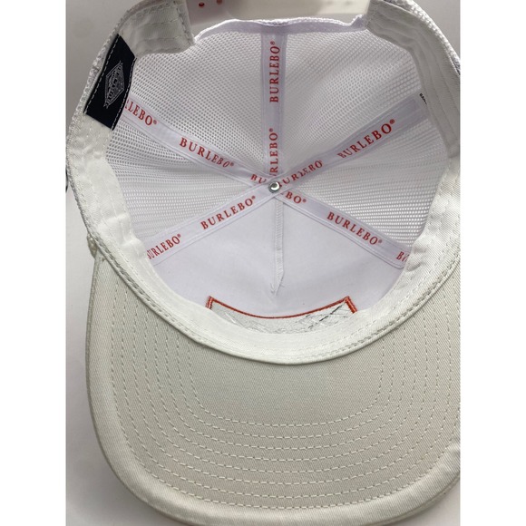 Burlebo White Mesh Trucker Hat Baseball Cap Adjustable Snapback Hunting Outdoors - Picture 5 of 8